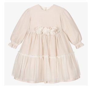 Toddler girls pale beige dress (flower girl)